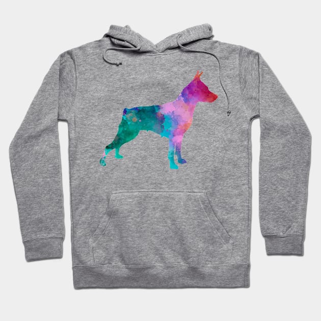 Miniature Pinscher Hoodie by PaulrommerArt